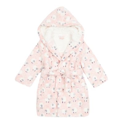 bluezoo Girls' pink sheep print dressing gown